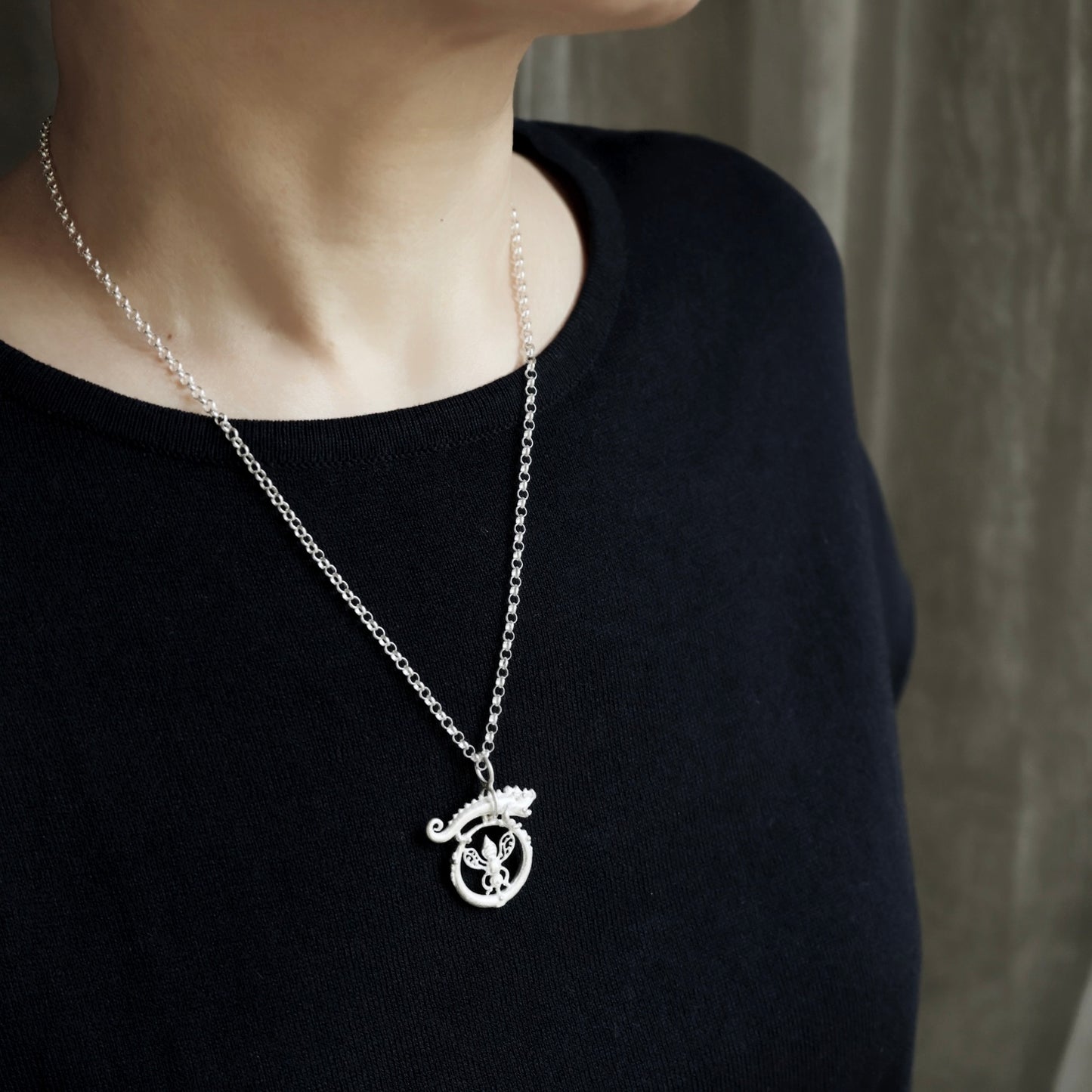 86.BASILISK Silver Neckless / 23P99