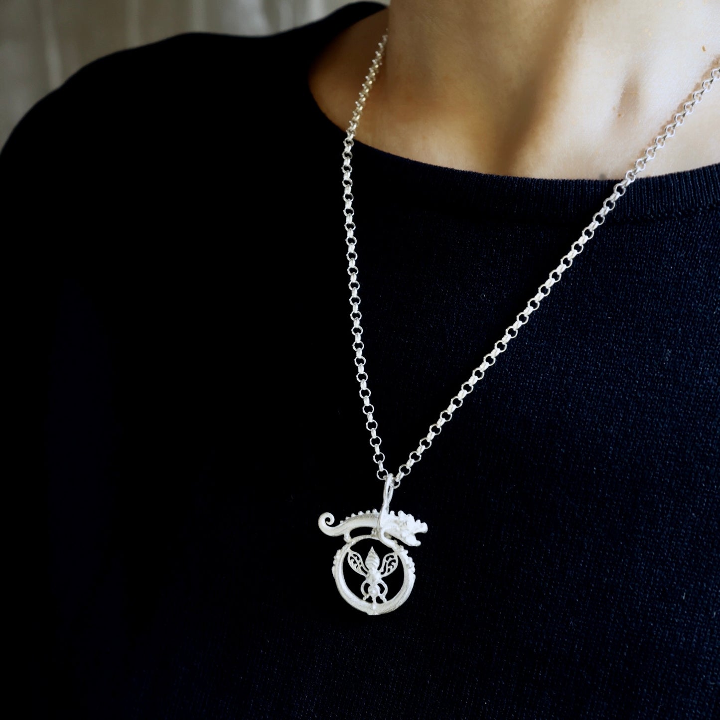 86.BASILISK Silver Neckless / 23P99
