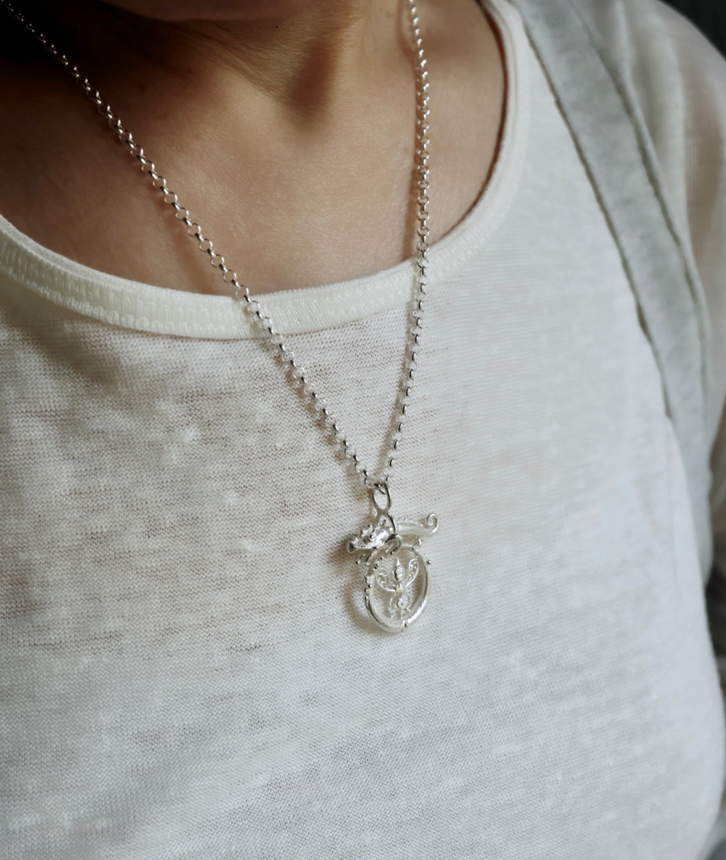86.BASILISK Silver Neckless / 23P99