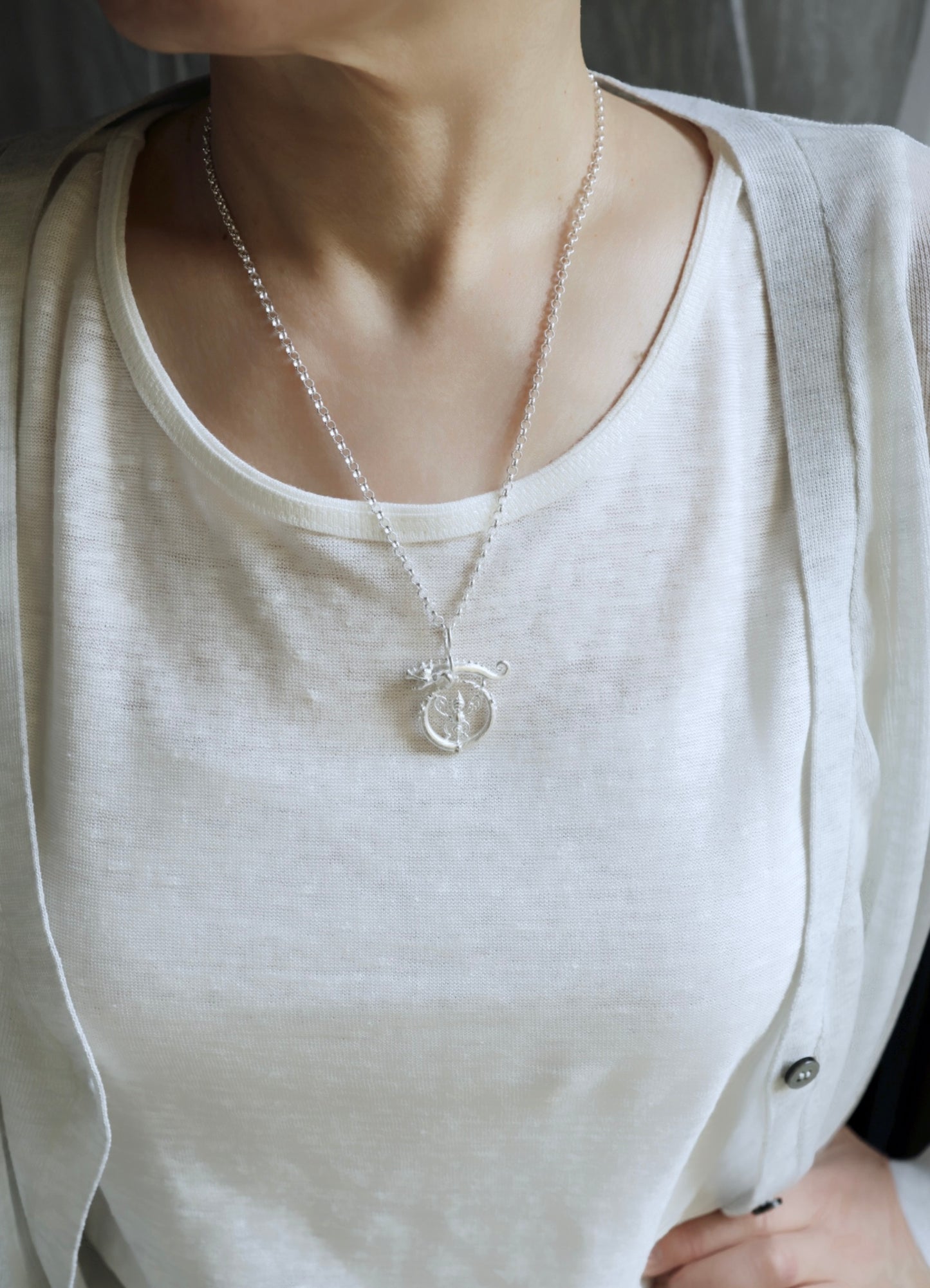 86.BASILISK Silver Neckless / 23P99