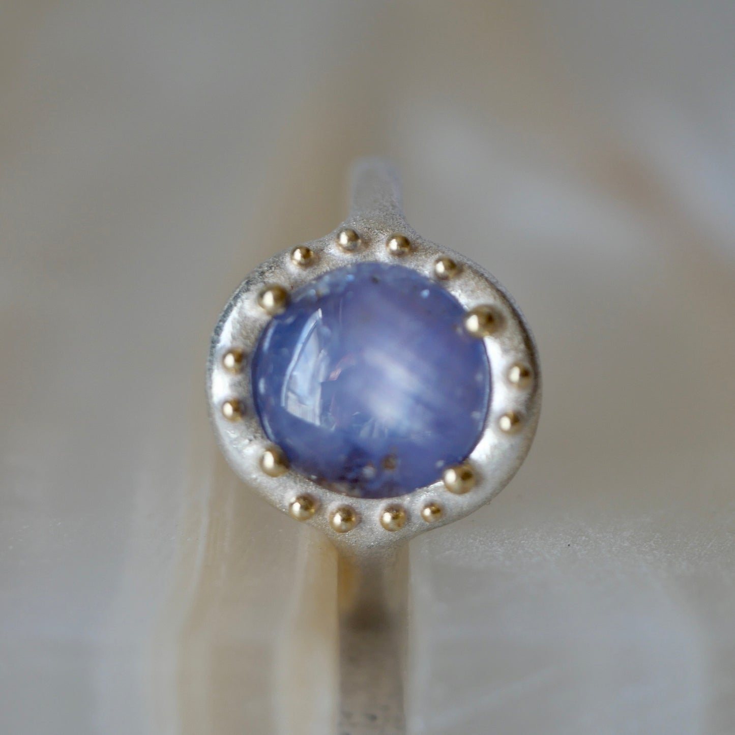 53. Sapphire Silver Ring / 23R328