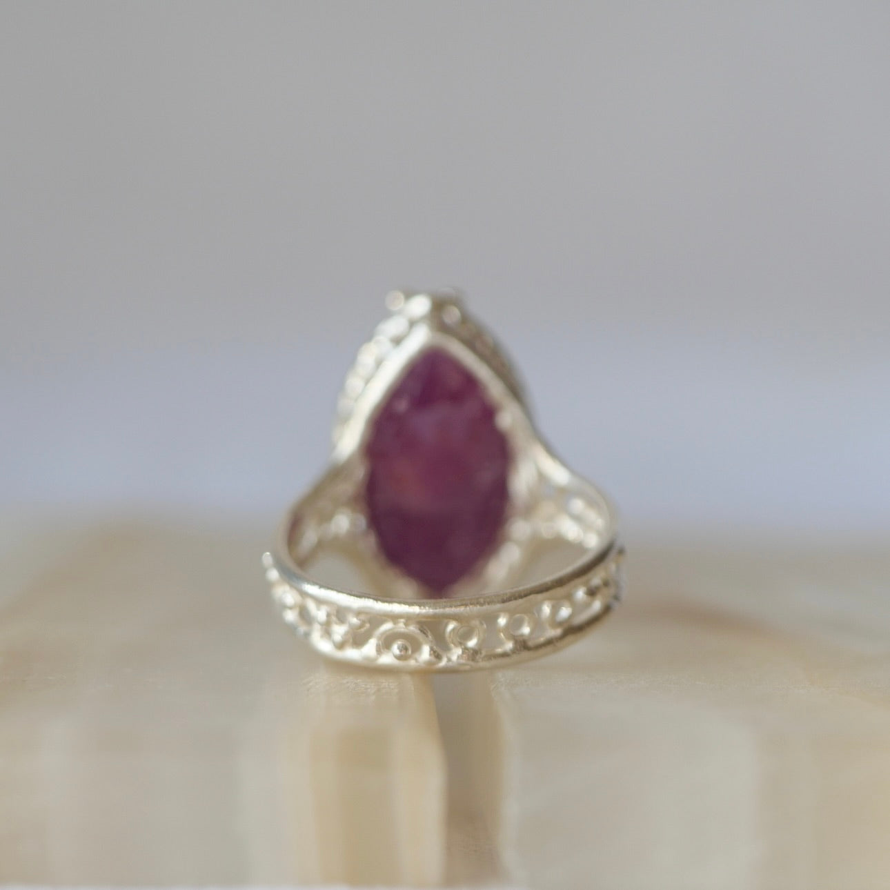 59. Ruby Silver Ring / 22R-97