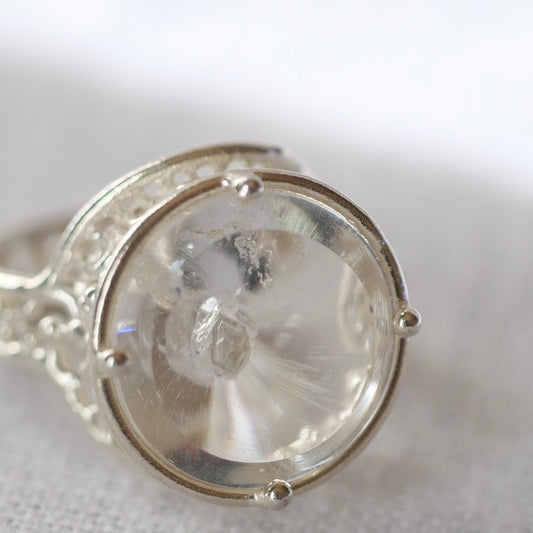 56. Quarts in quarts Silver Ring / 22R-76