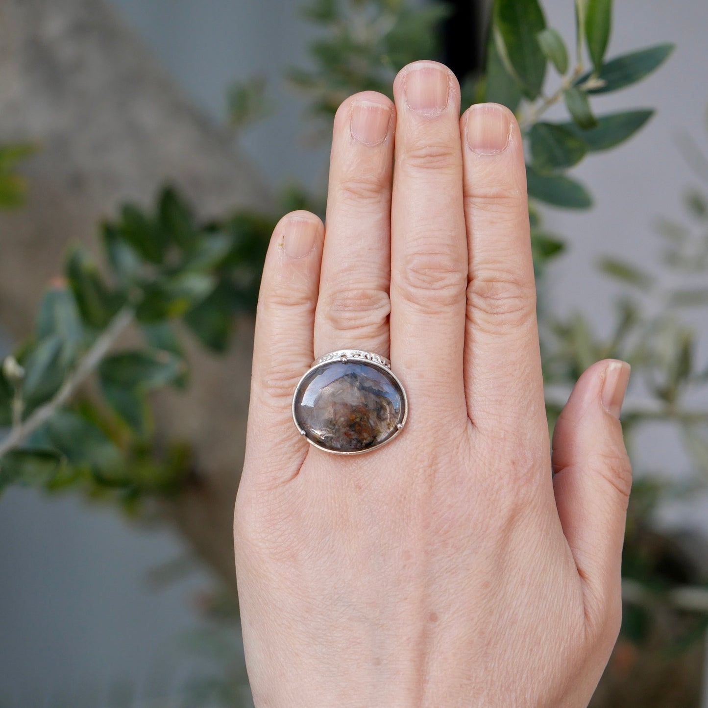 16. Sapphire Silver Ring / 22R-246