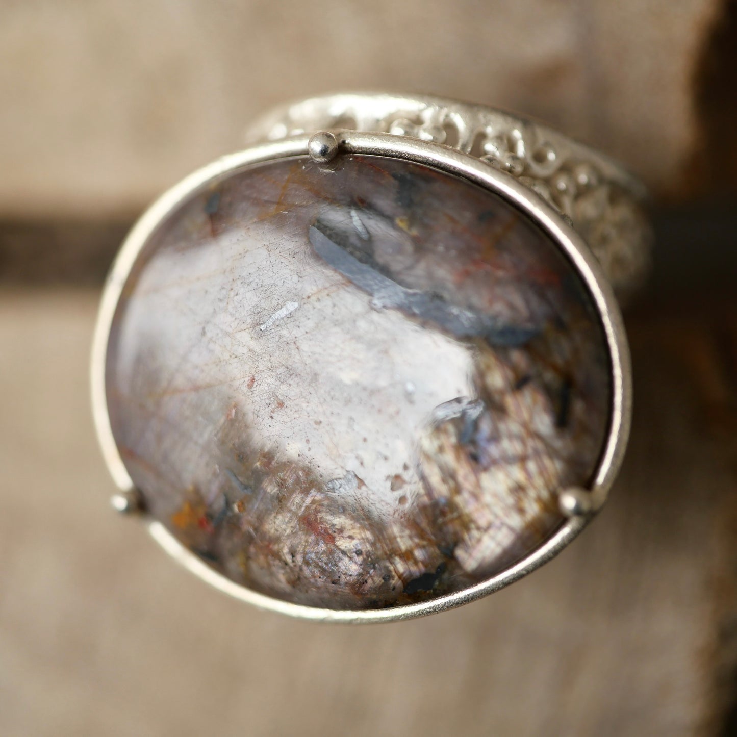16. Sapphire Silver Ring / 22R-246
