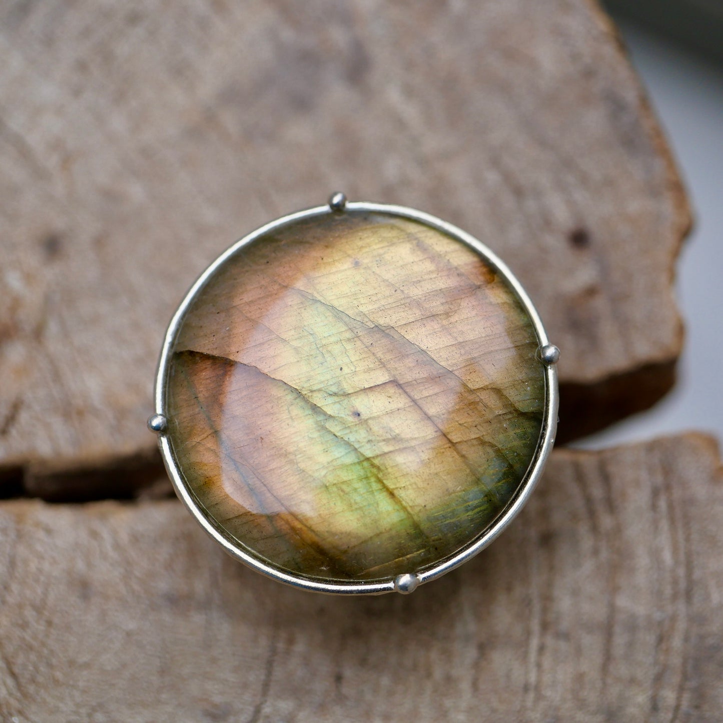 18. Labradorite Silver Ring / 22R-23