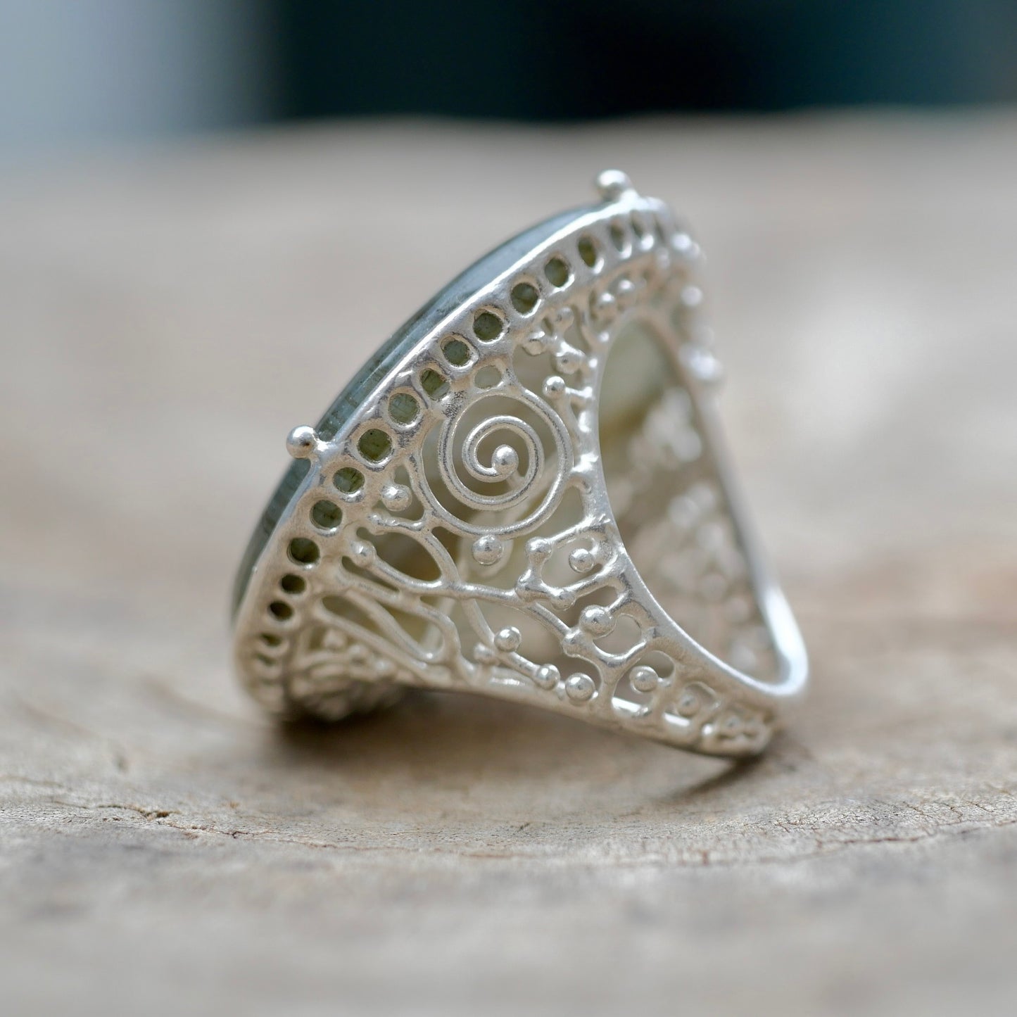 18. Labradorite Silver Ring / 22R-23