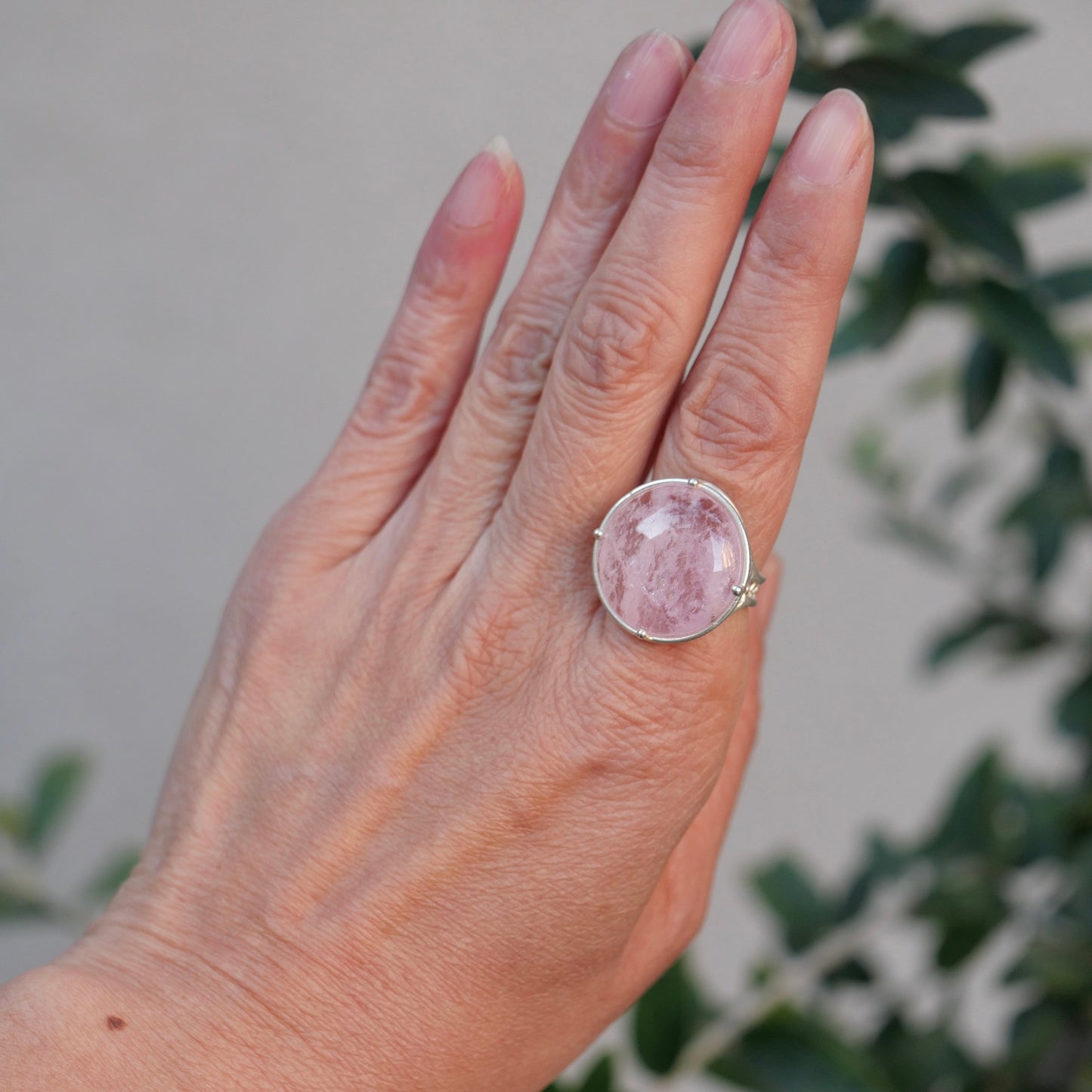 22. Morganite Silver Ring / 22R2-7