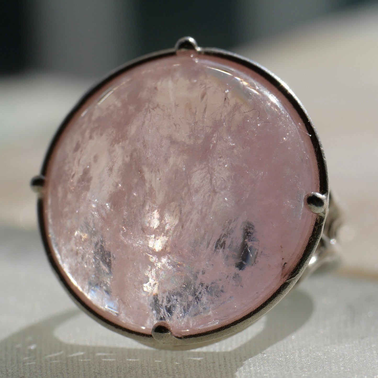 22. Morganite Silver Ring / 22R2-7