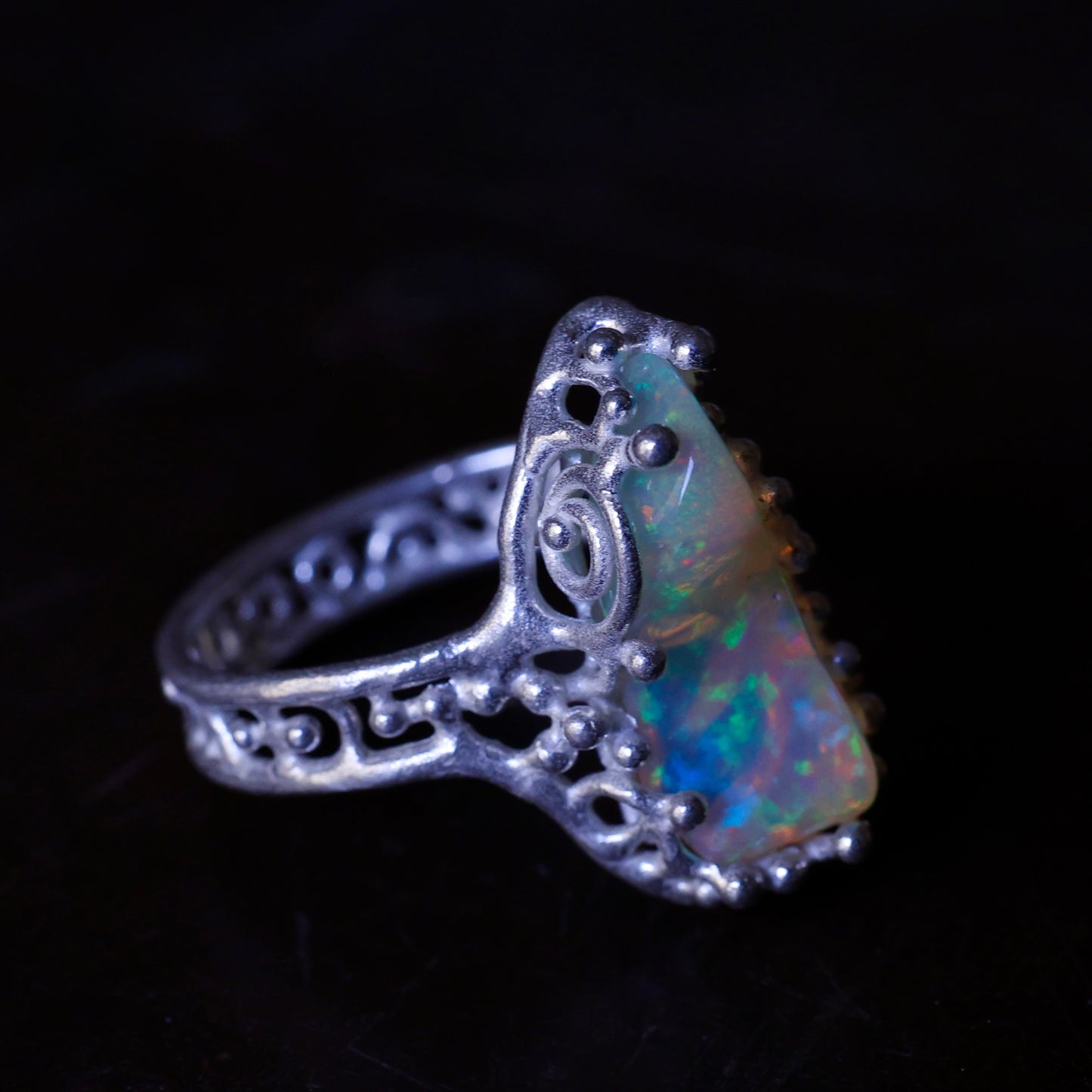 64. Opal Silver Ring / 24R- 264