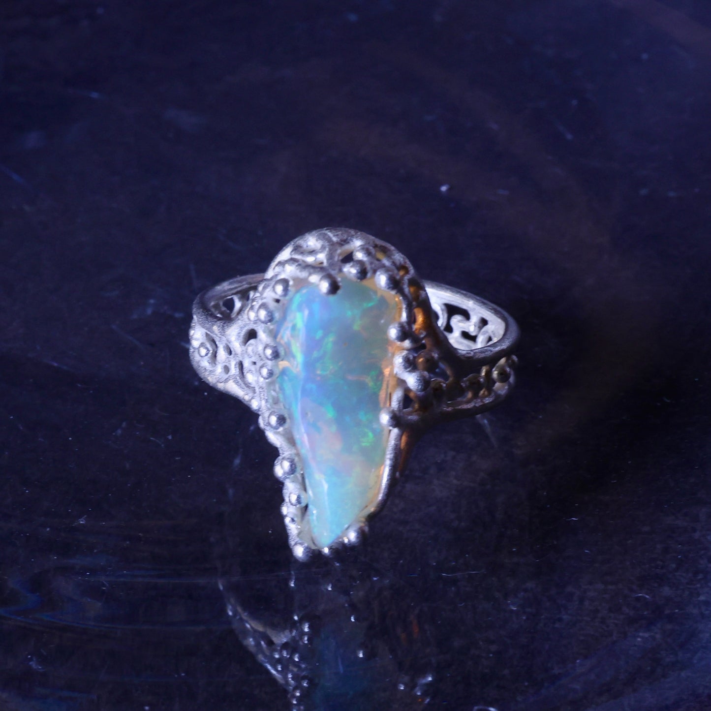 64. Opal Silver Ring / 24R- 264