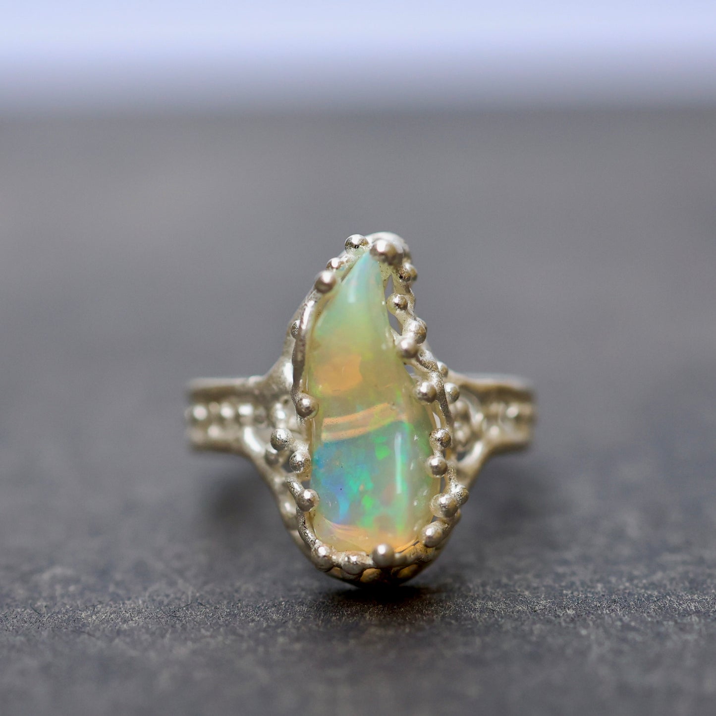 64. Opal Silver Ring / 24R- 264