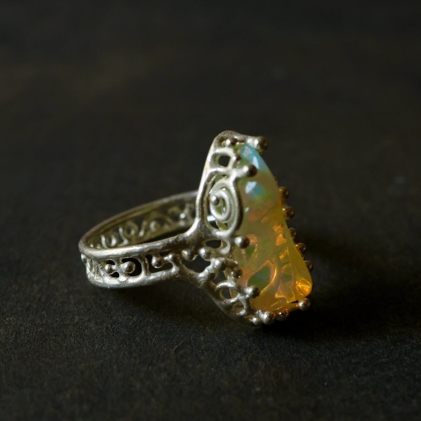 64. Opal Silver Ring / 24R- 264