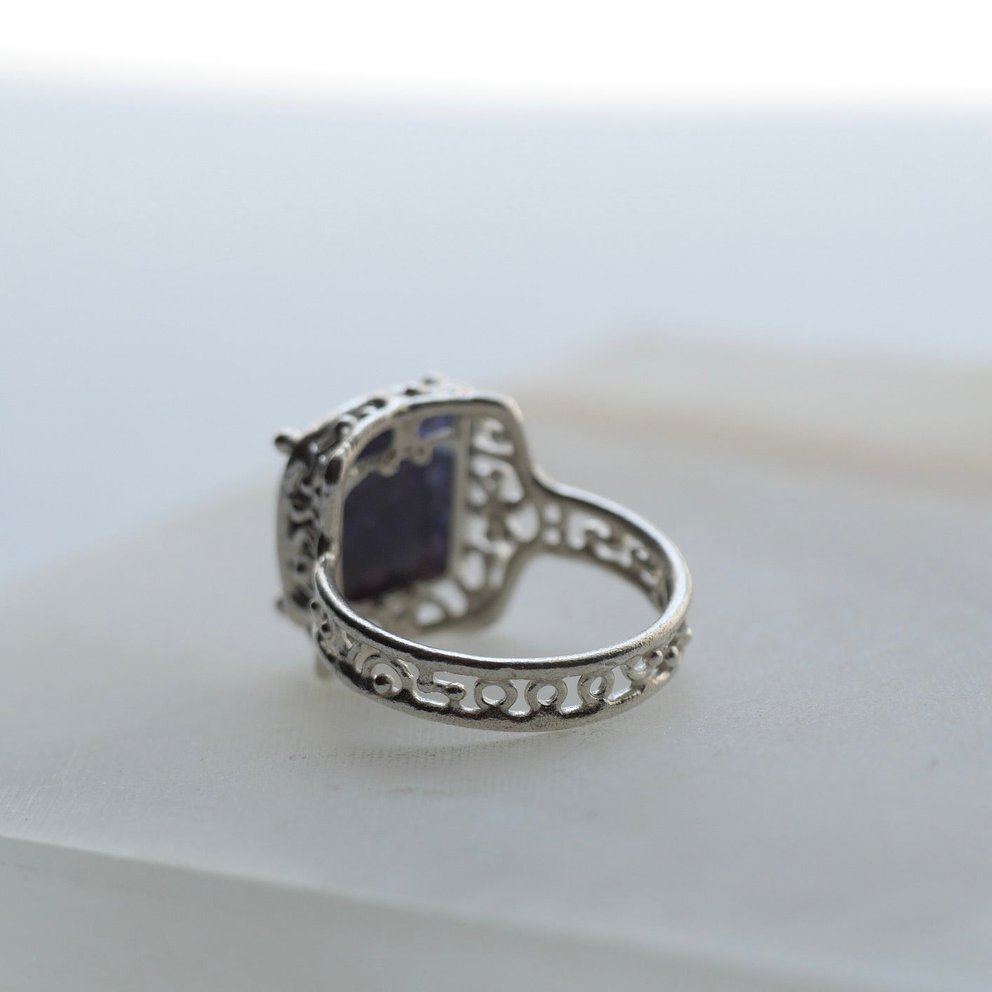 43. Iolite Sunstone Silver Ring / 23R137