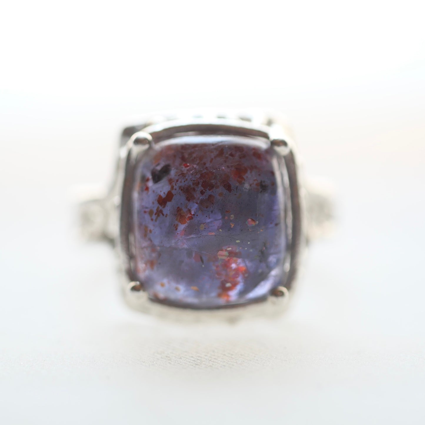 43. Iolite Sunstone Silver Ring / 23R137