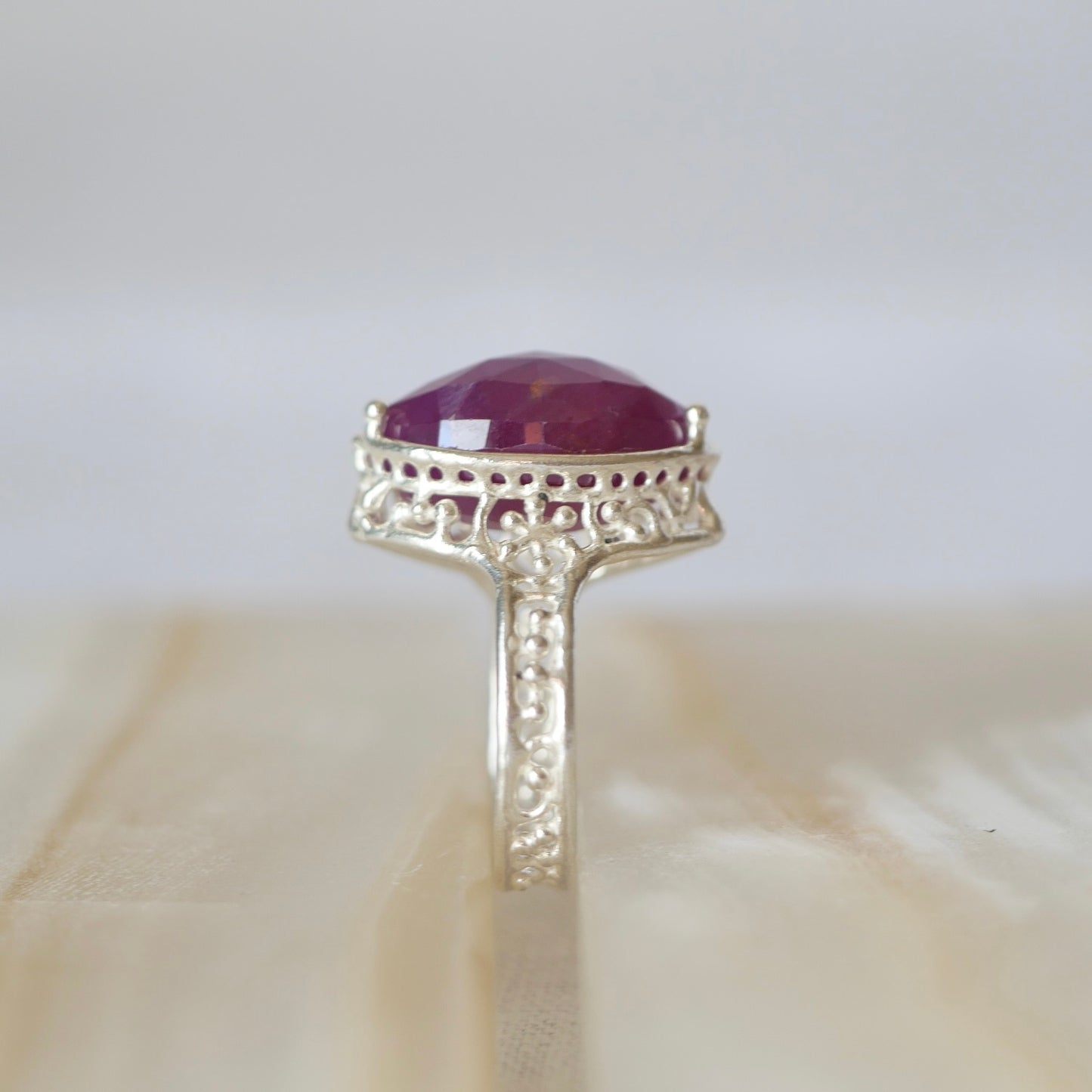 59. Ruby Silver Ring / 22R-97