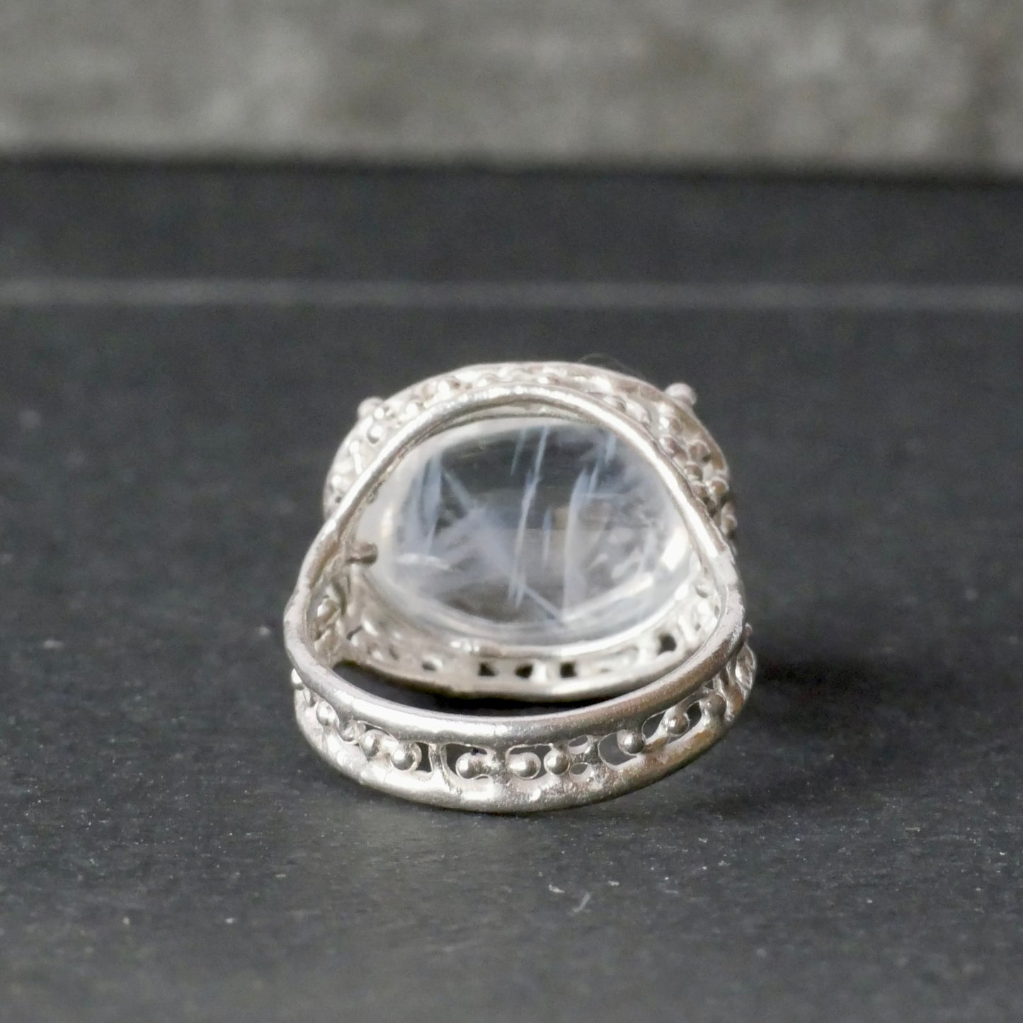 66. Angel Ladder Quartz Silver Ring / 24R-211