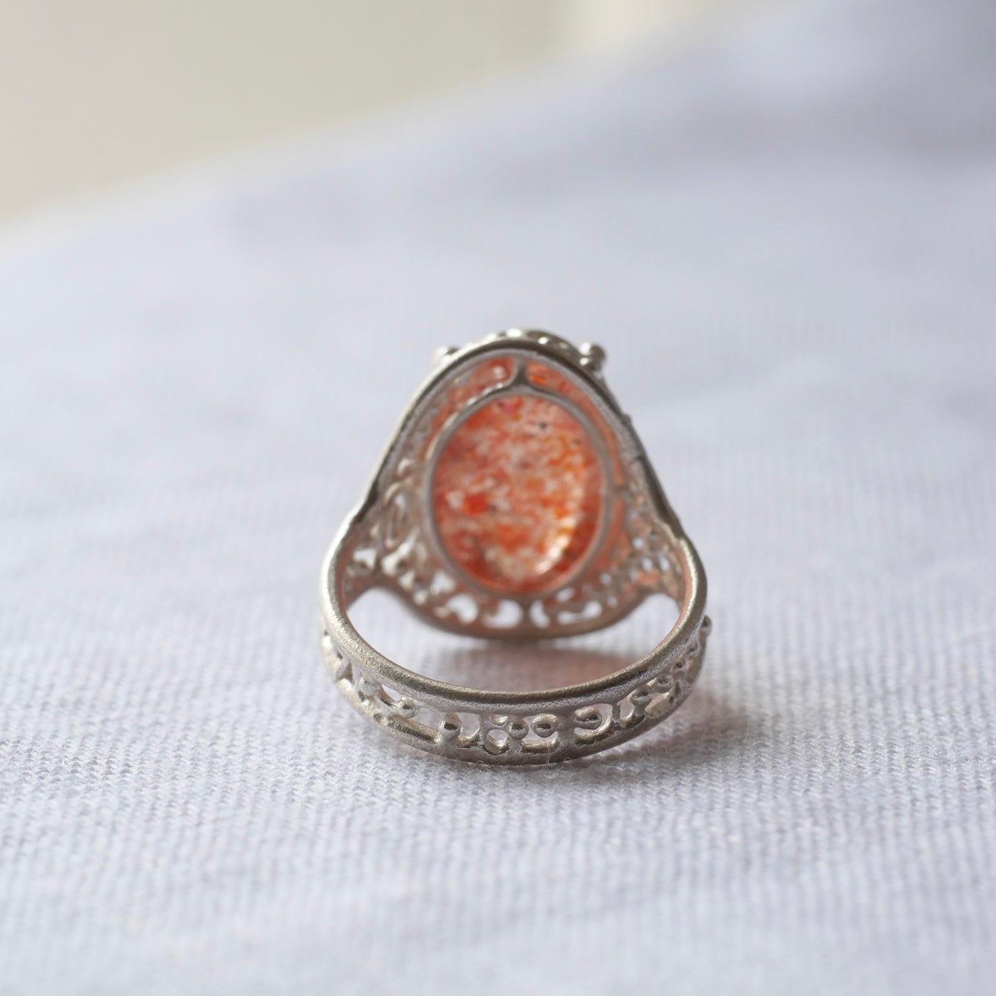 67. Sun Stone Silver Ring / 24R-152