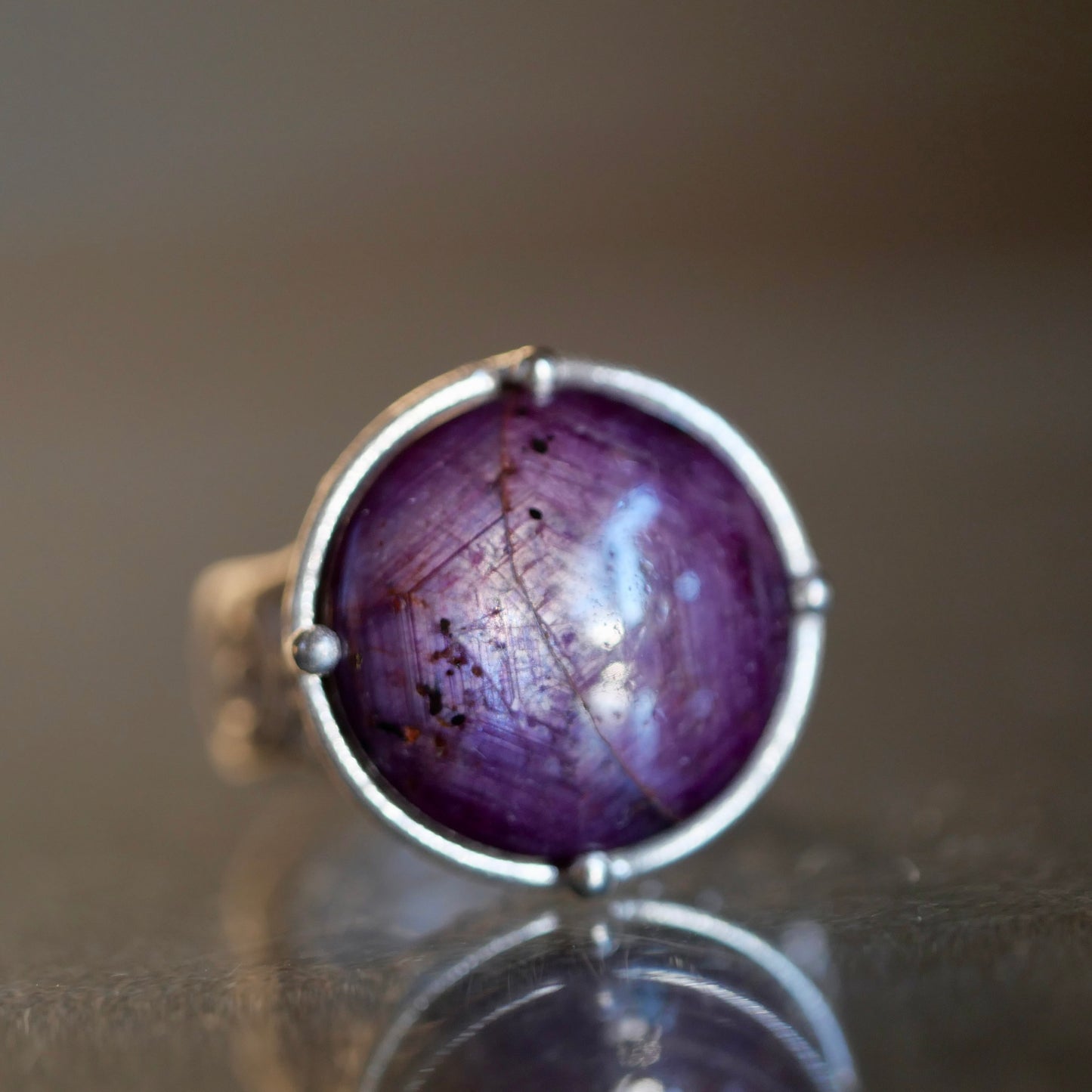 85. Star Sapphire Silver Ring / 24R-41