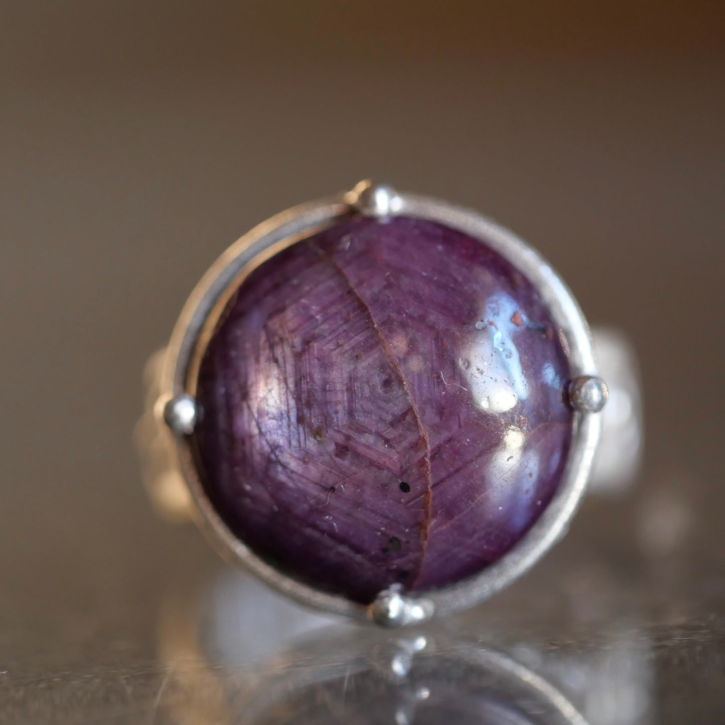 85. Star Sapphire Silver Ring / 24R-41