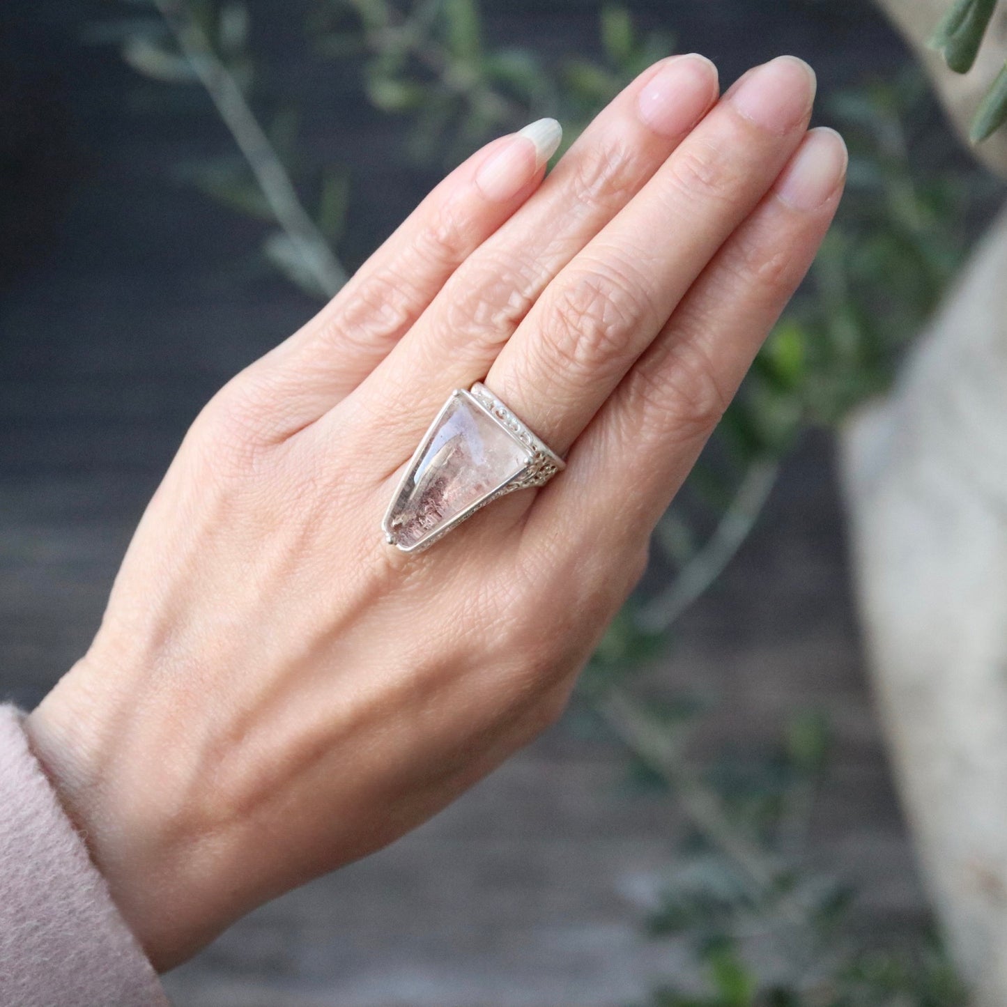 17. Garden Quartz Silver Ring / 22R-184