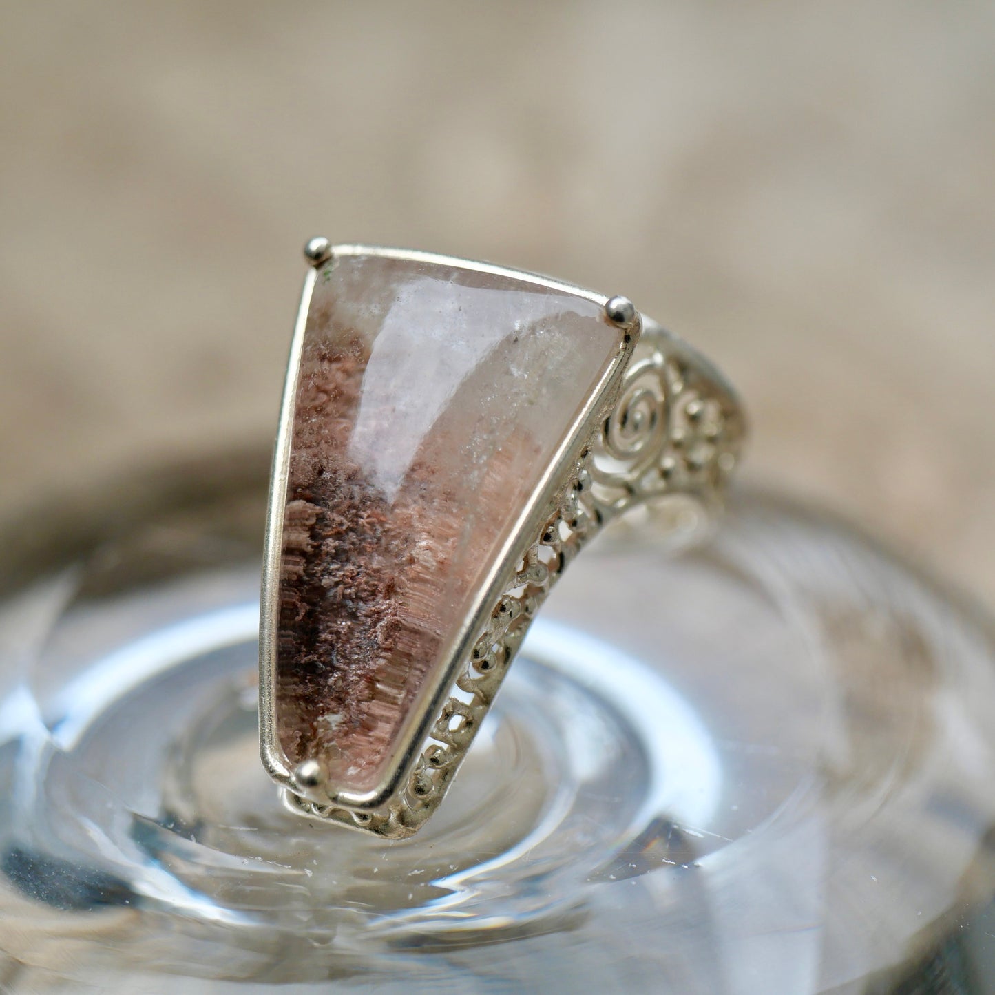 17. Garden Quartz Silver Ring / 22R-184