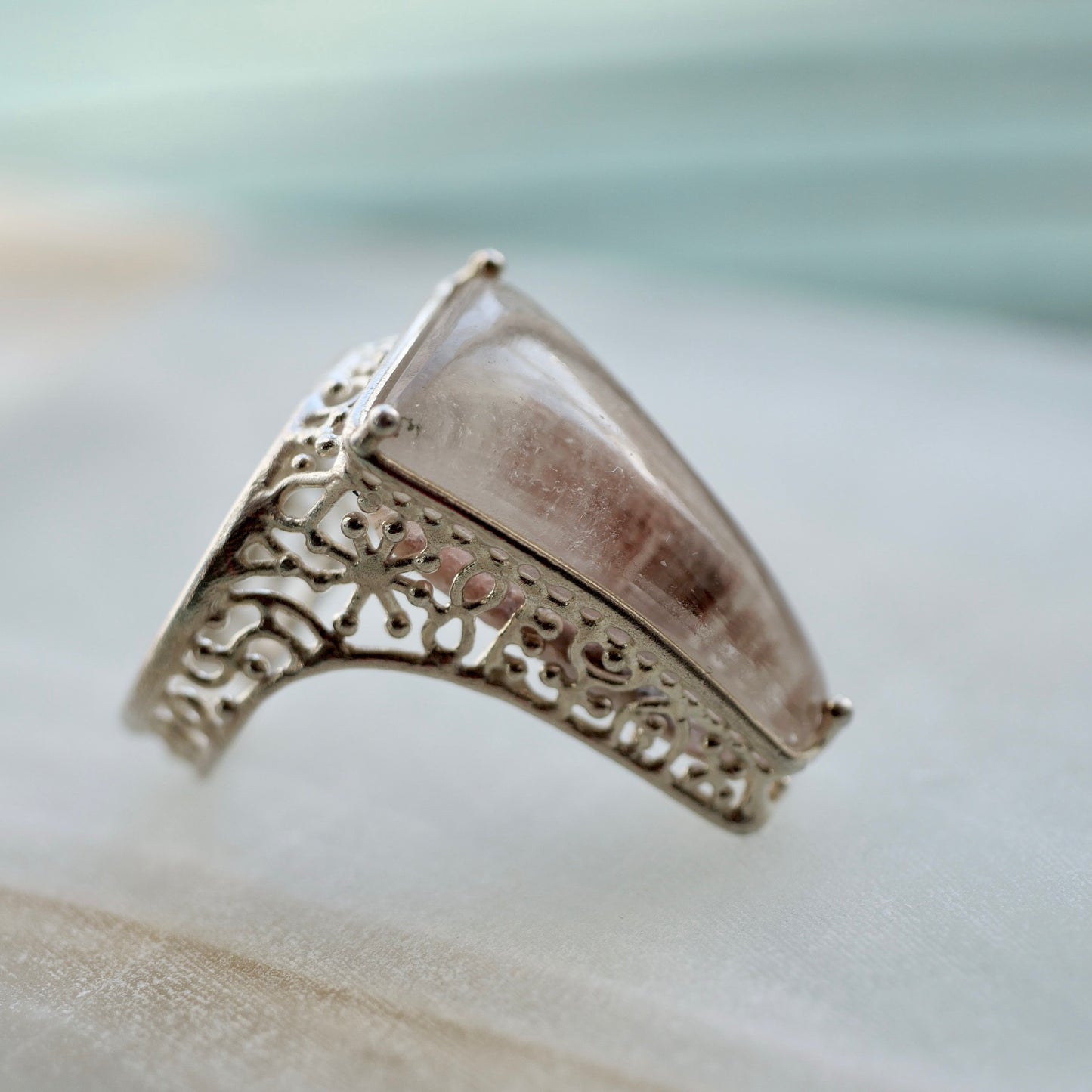 17. Garden Quartz Silver Ring / 22R-184