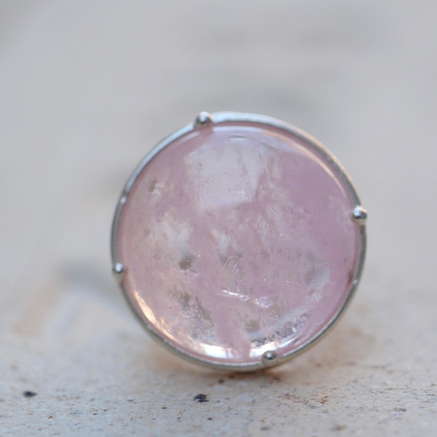 22. Morganite Silver Ring  / 22R2-7