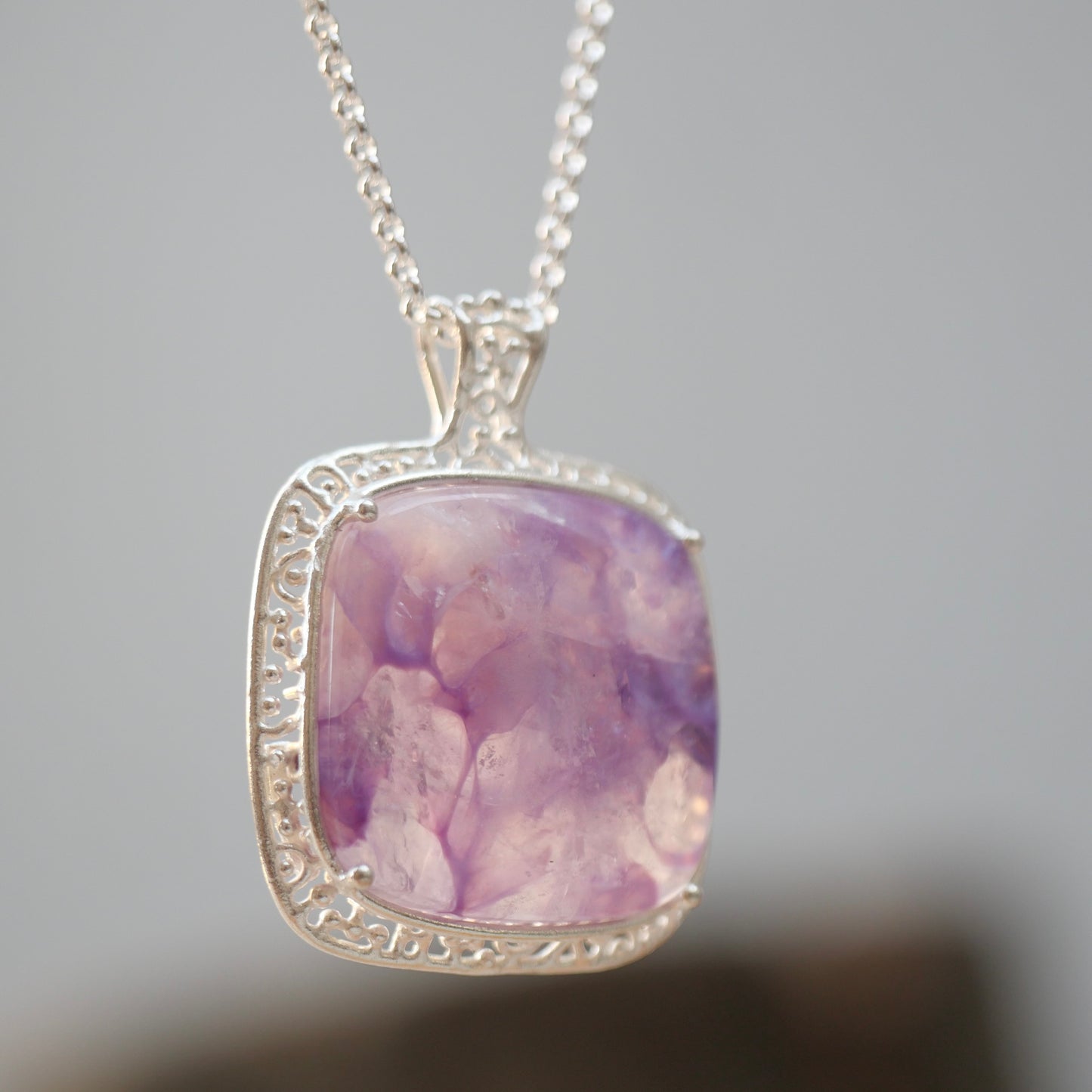 30. Charoite in Quartz Neckless / 22P-120