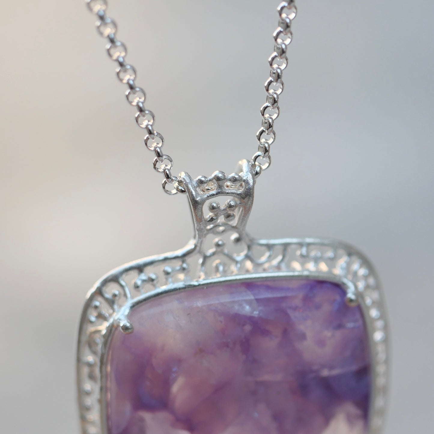 30. Charoite in Quartz Neckless / 22P-120