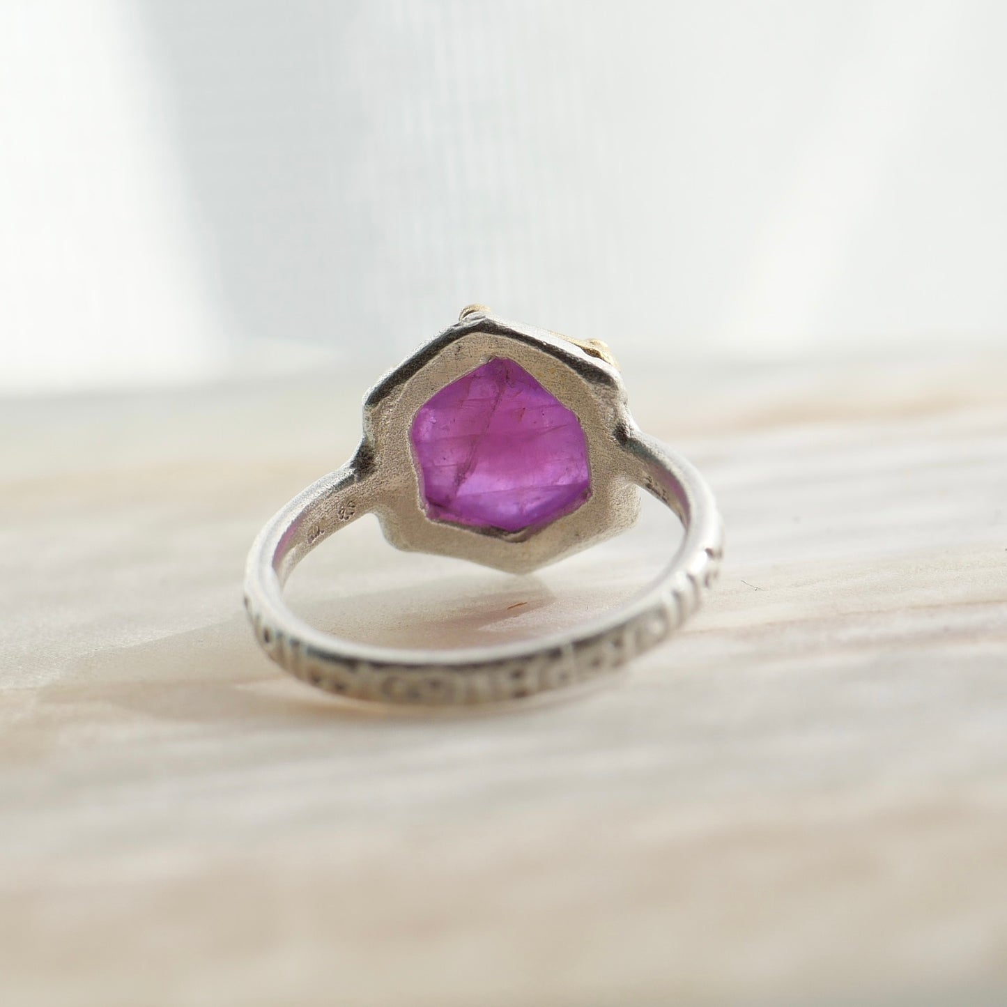 25. Ruby Corundum Silver Ring / 22R-584