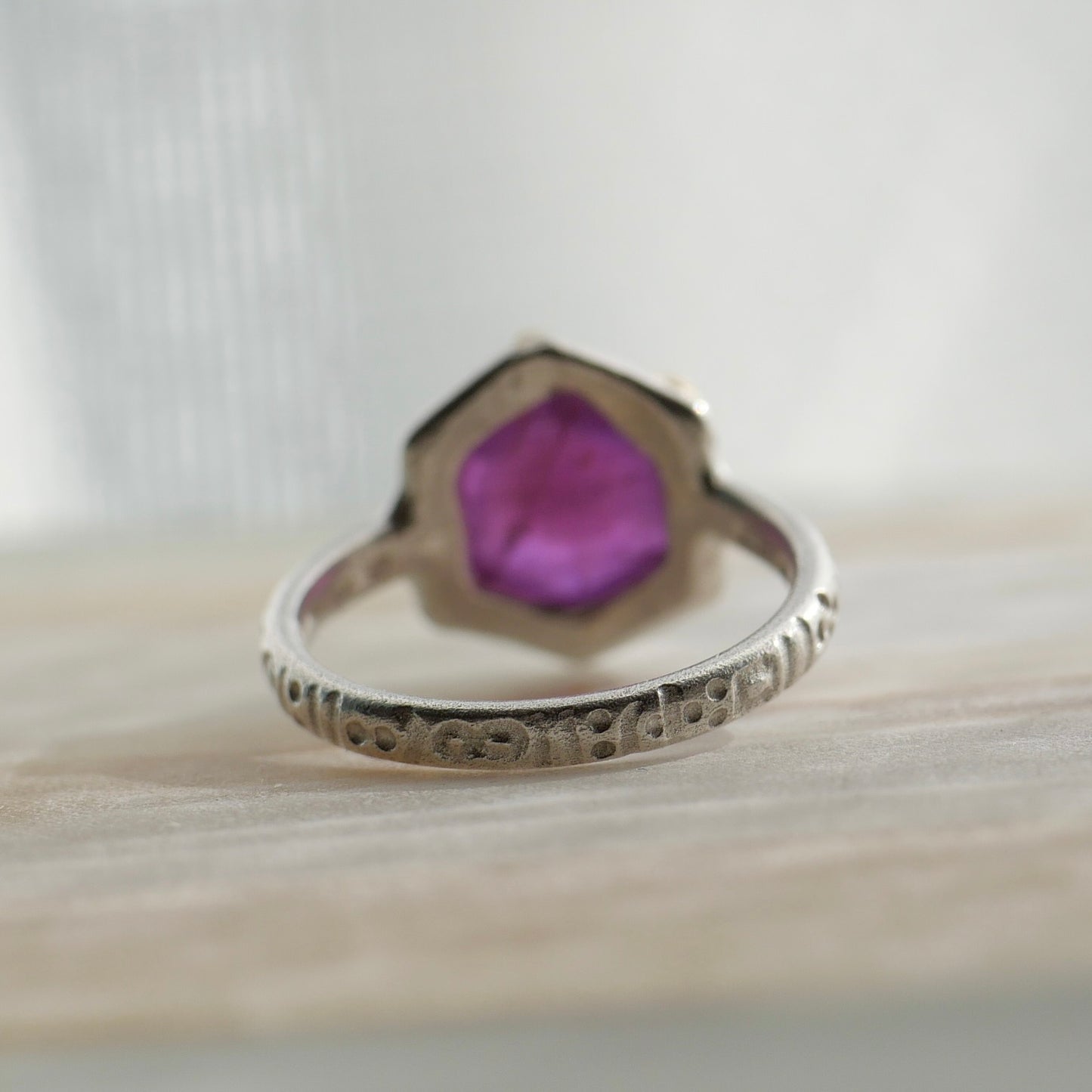 25. Ruby Corundum Silver Ring / 22R-584