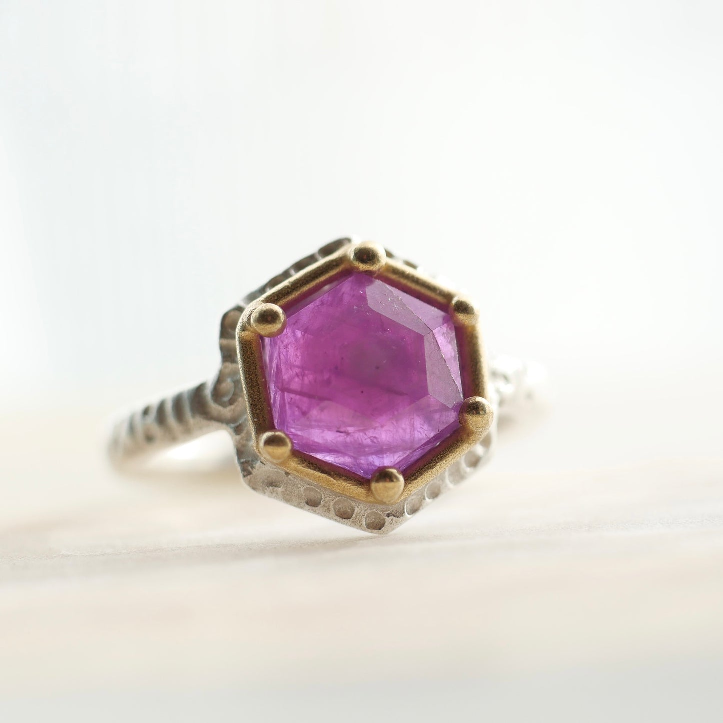 25. Ruby Corundum Silver Ring / 22R-584