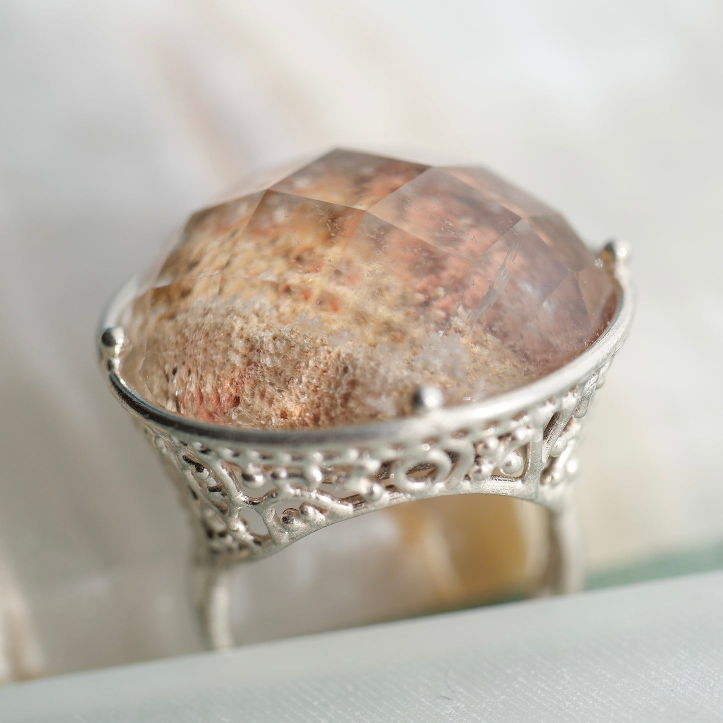 29. Garden Quartz Silver Ring / 22R-75