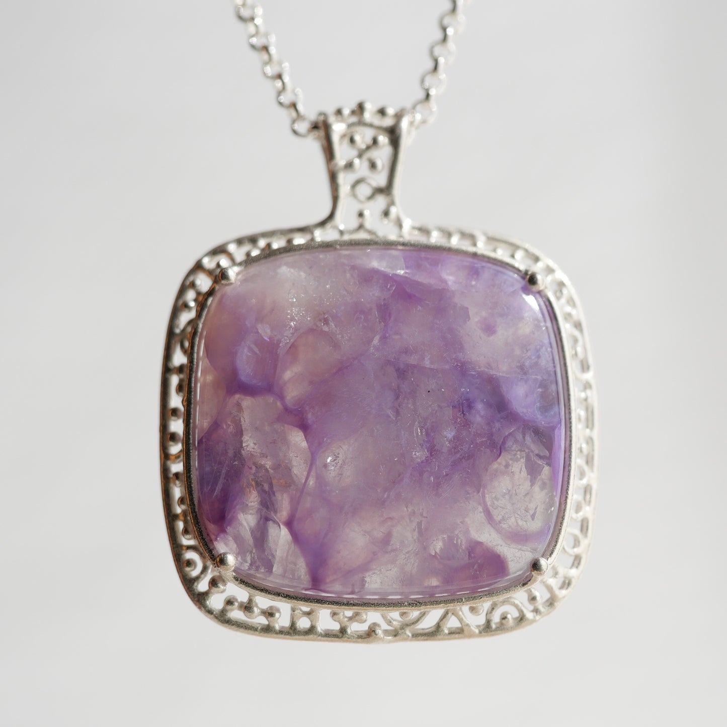 30. Charoite in Quartz Neckless / 22P-120