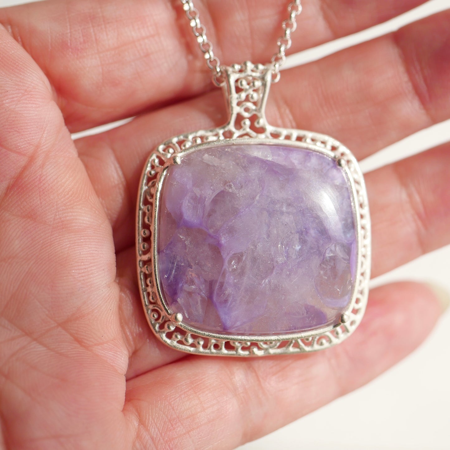 30. Charoite in Quartz Neckless / 22P-120