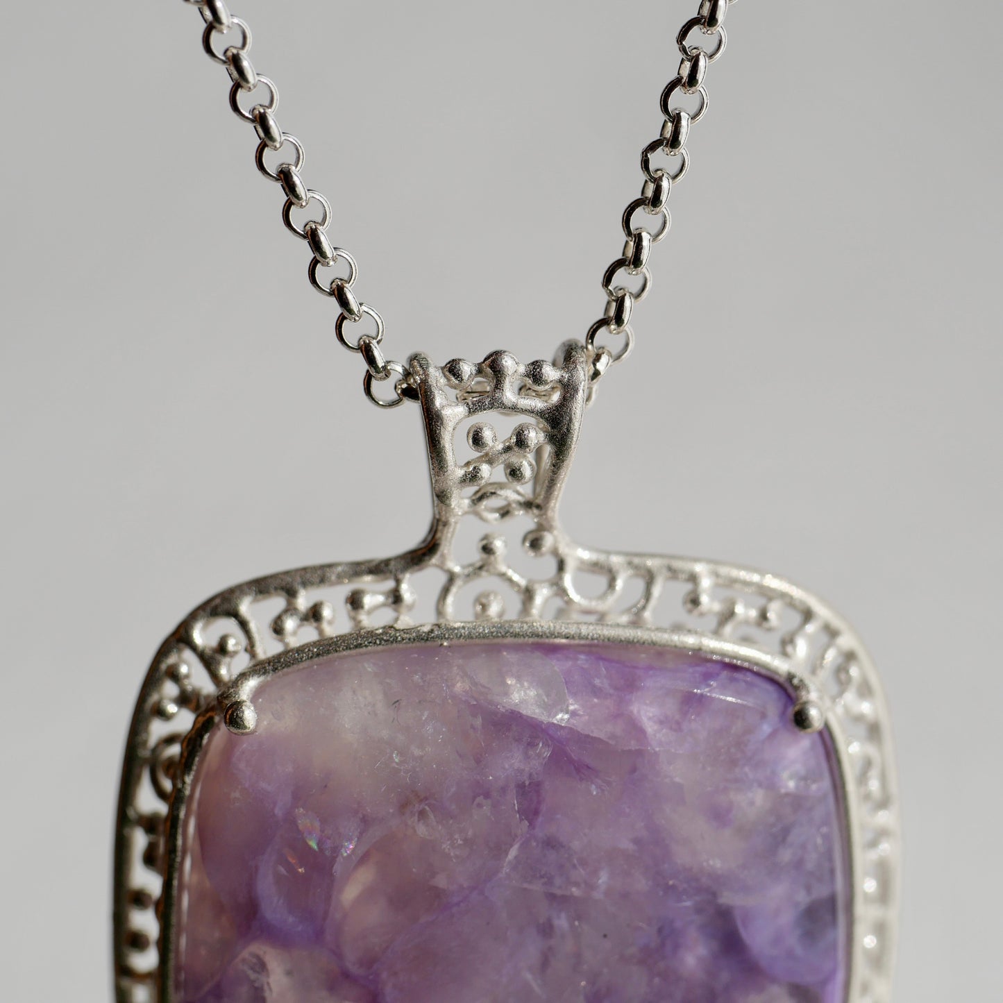 30. Charoite in Quartz Neckless / 22P-120