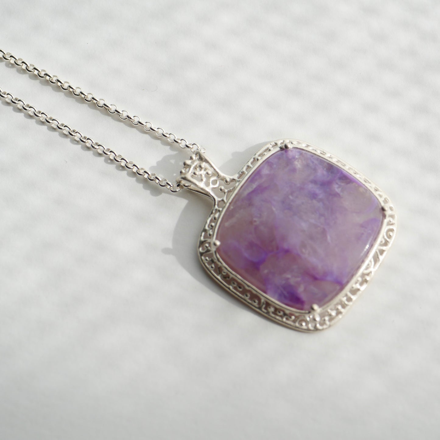 30. Charoite in Quartz Neckless / 22P-120