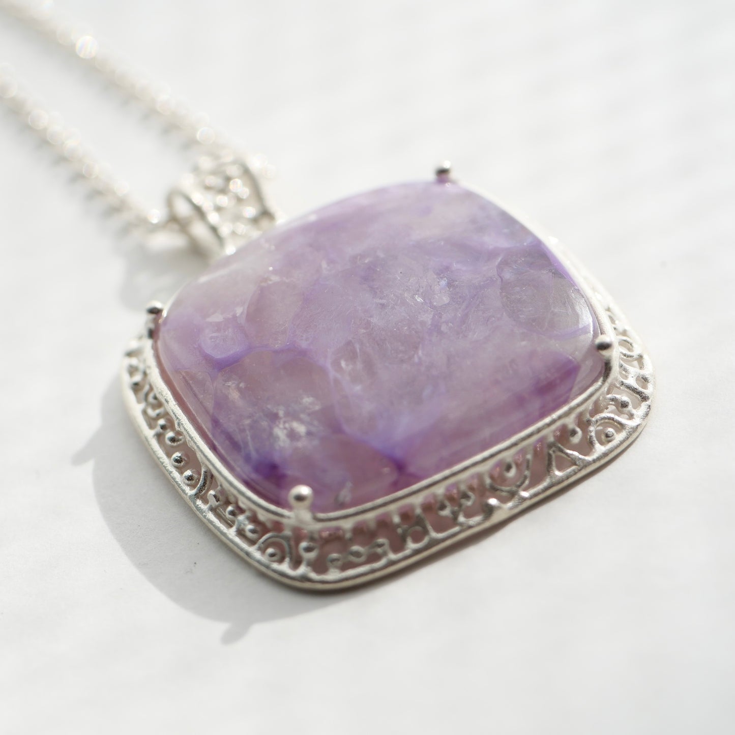 30. Charoite in Quartz Neckless / 22P-120