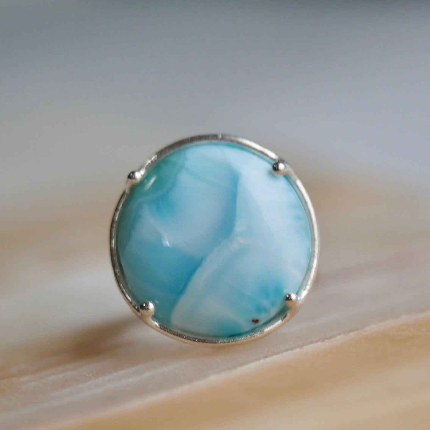 34. Larimar Silver Ring /23R-32