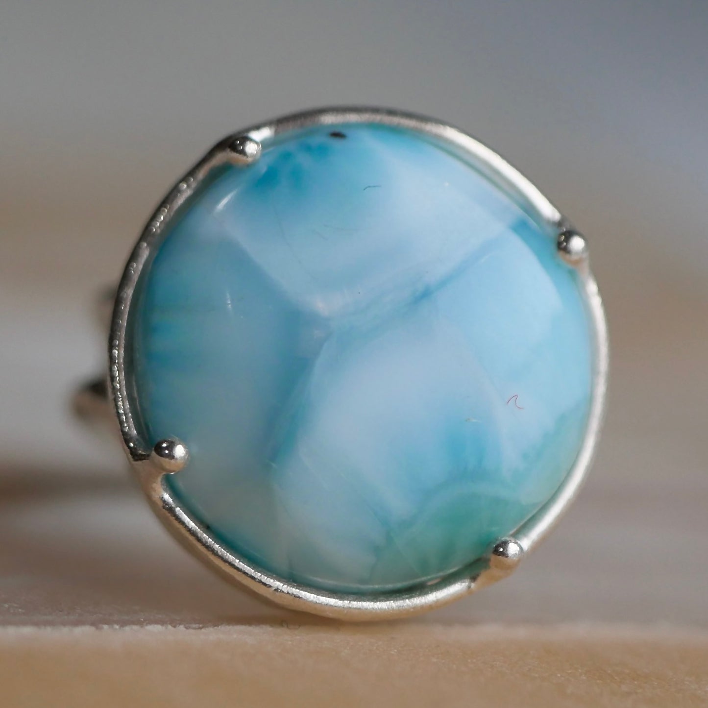 34. Larimar Silver Ring /23R-32