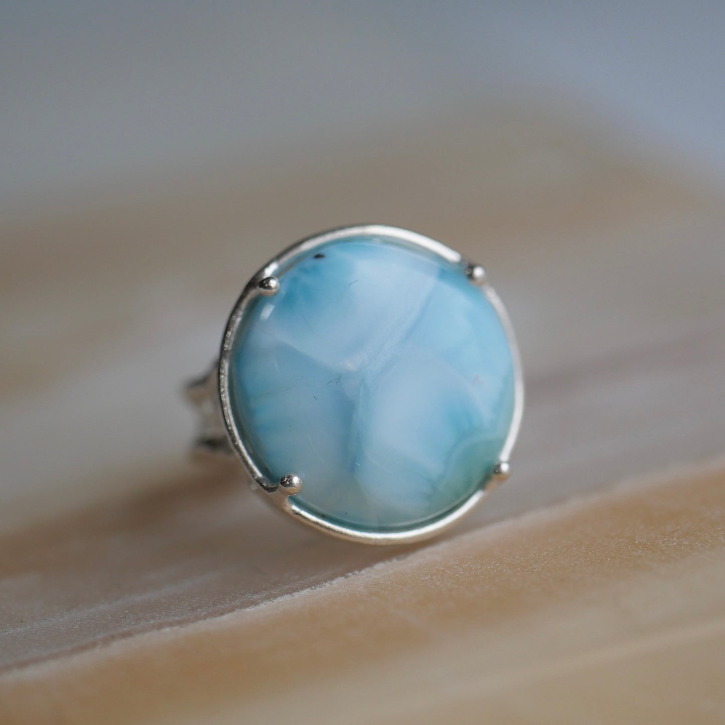 34. Larimar Silver Ring /23R-32