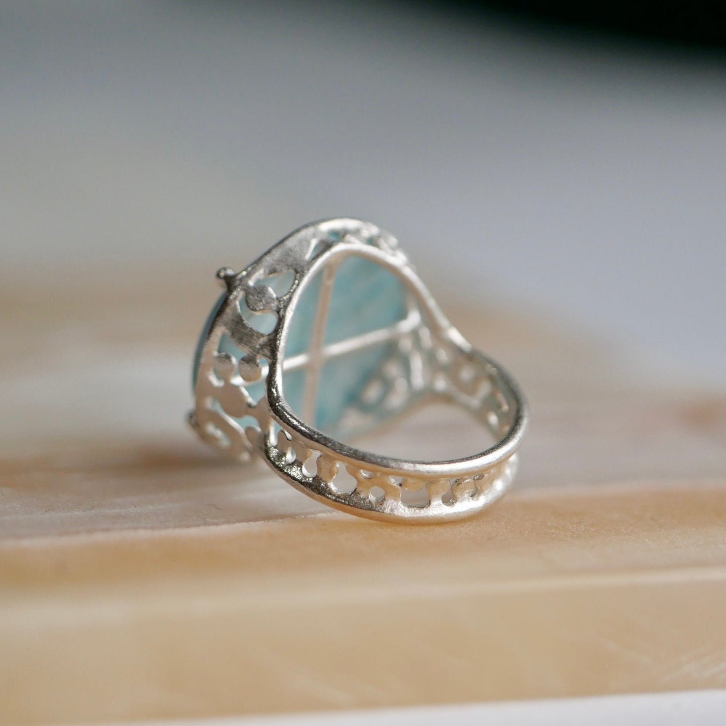 34. Larimar Silver Ring /23R-32