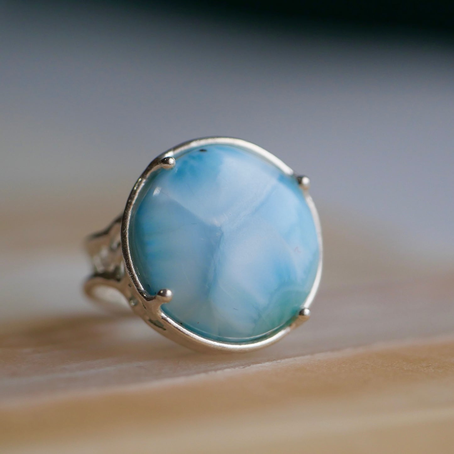 34. Larimar Silver Ring /23R-32